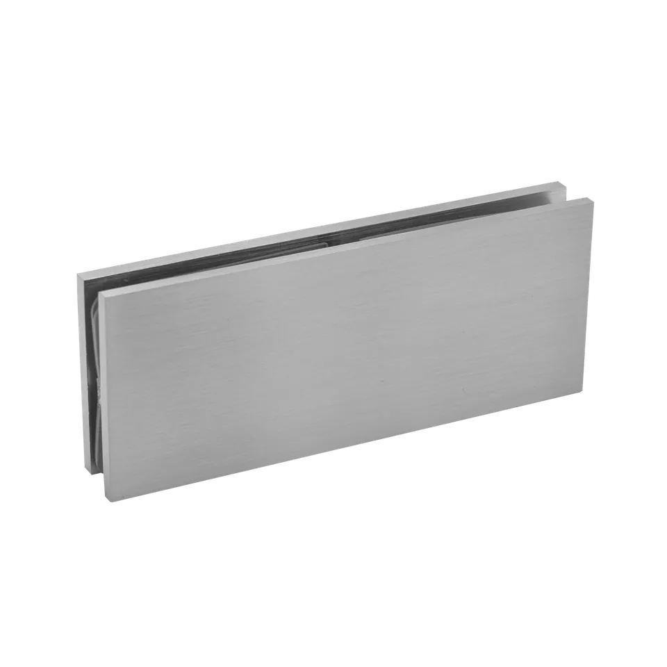Quadra Glass-to-Glass Clamp 180°, Polished Nickel