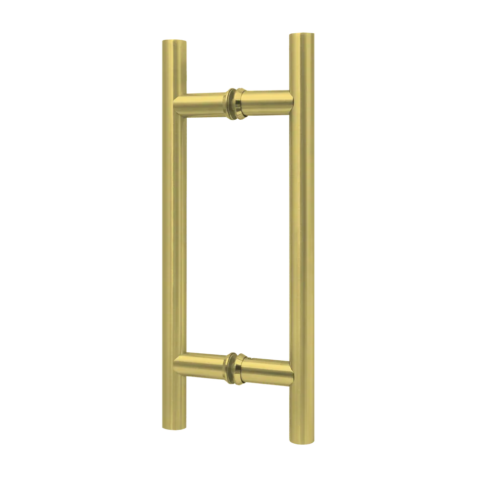 Ladder Back-to-Back Pull 8", Satin Brass