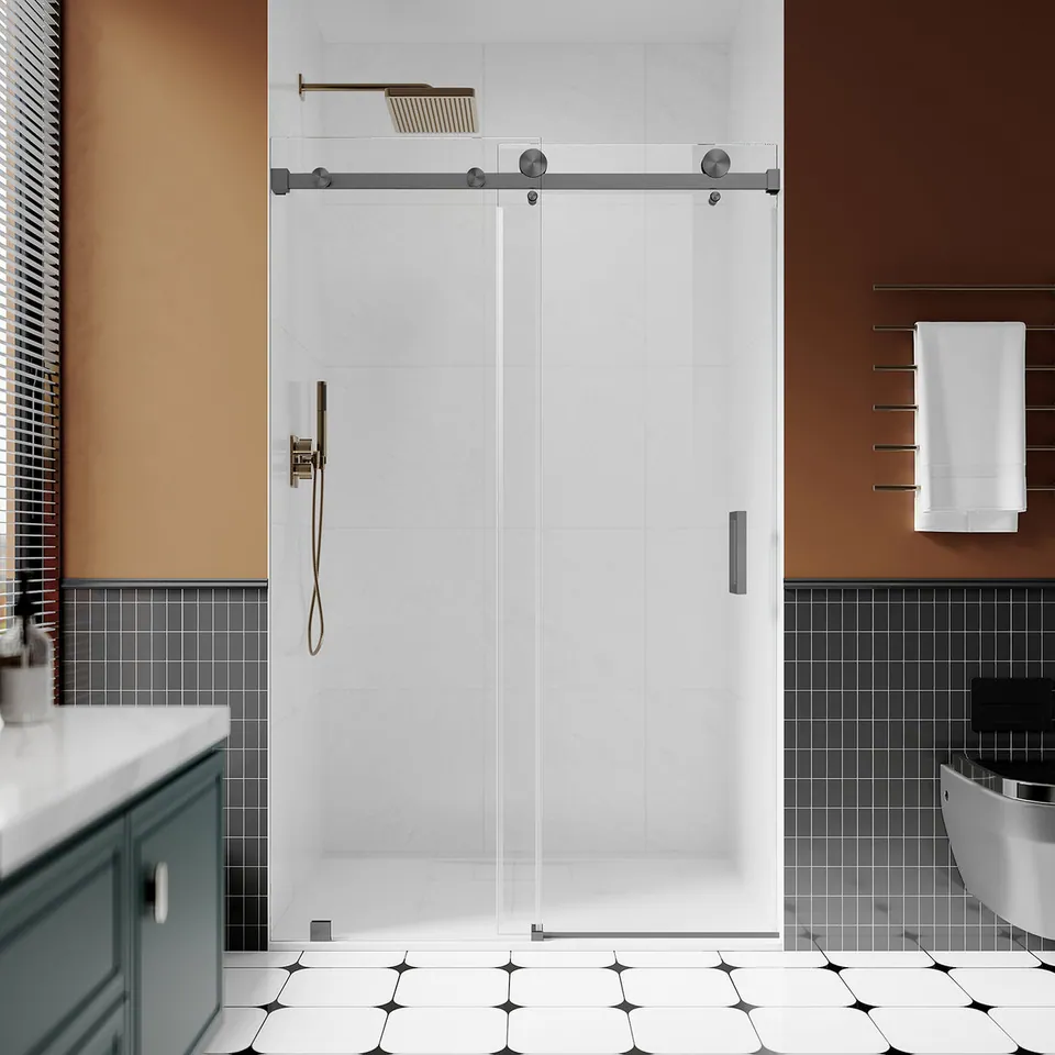 Tide Frameless Sliding Door, 46–49″ W × 76″ H, photo 4