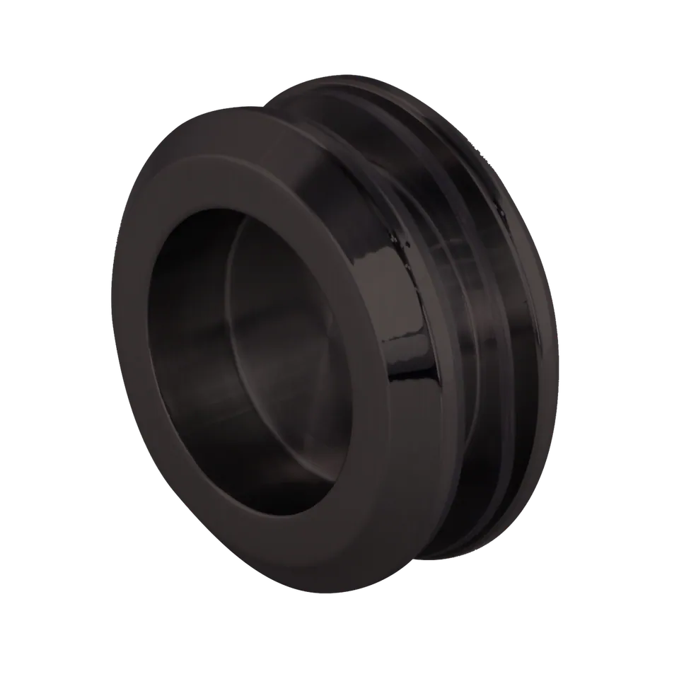 Round Finger Pull, Ø58 mm, Matte Black