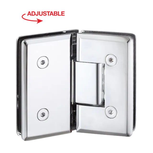 Facet Pro Hinge, Adjustable Glass-to-Glass 135°, Chrome
