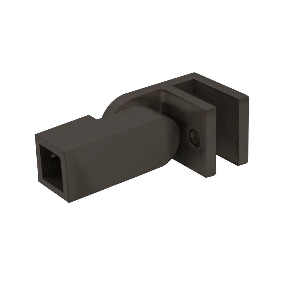 Adjustable Wall Bracket for Square Support Bar, Matte Black