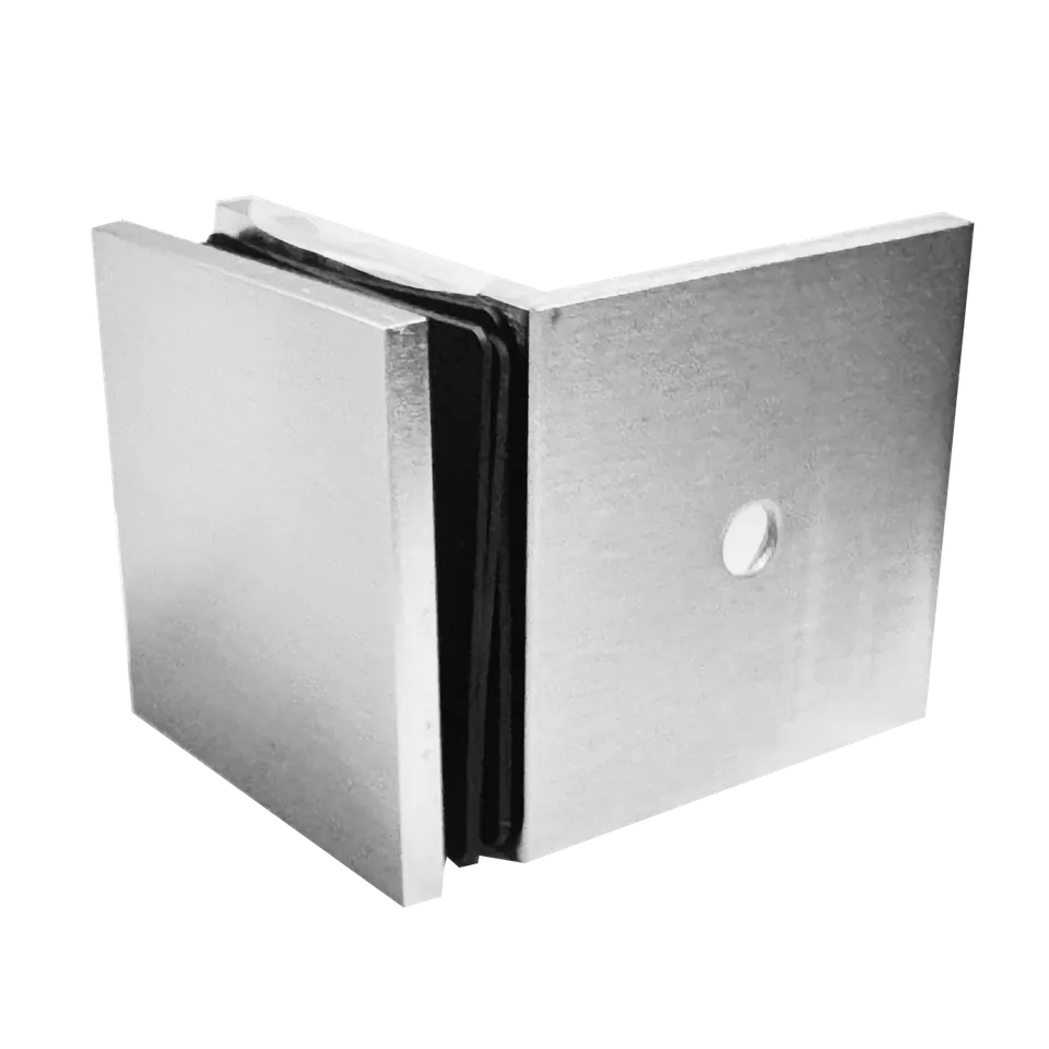 Quadra Fixed Panel Clamp, 51 × 51 mm, Chrome