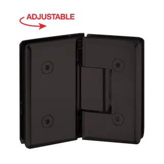 Quadra Pro Hinge, Adjustable Glass-to-Glass 135°, Matte Black