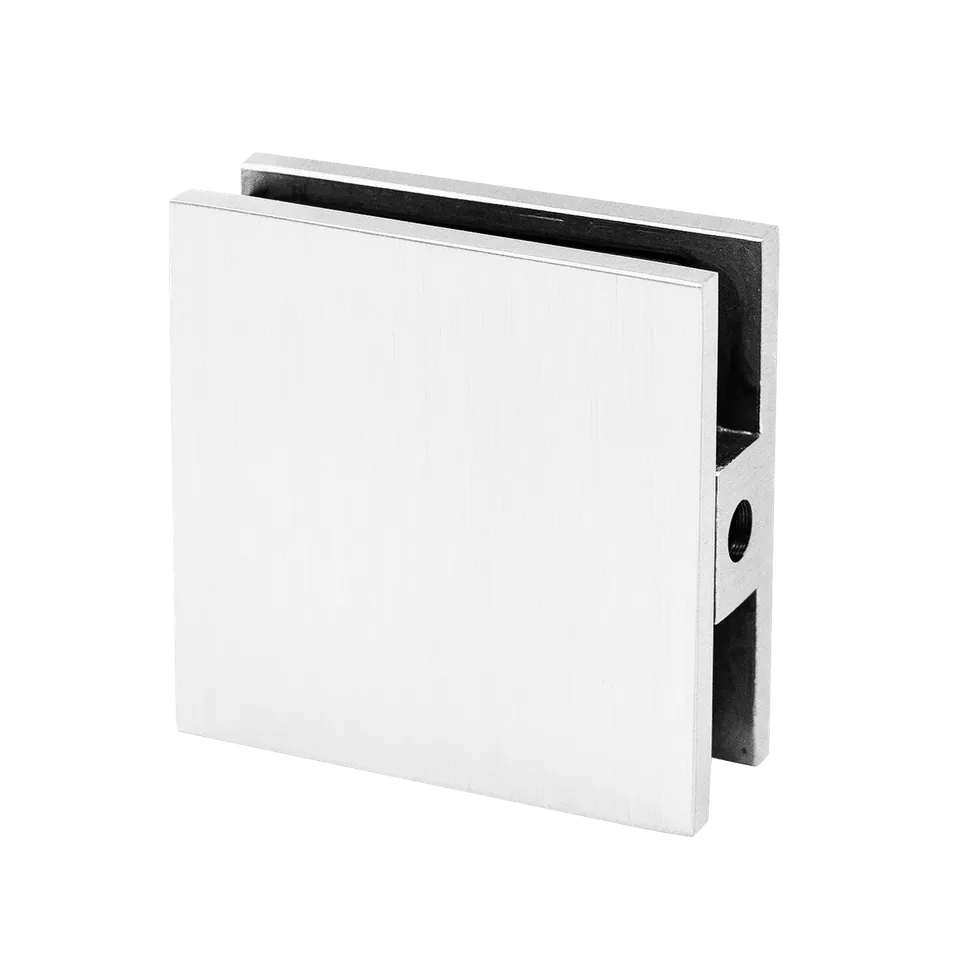 Quadra Glass Clamp, 51 × 51 mm, Chrome