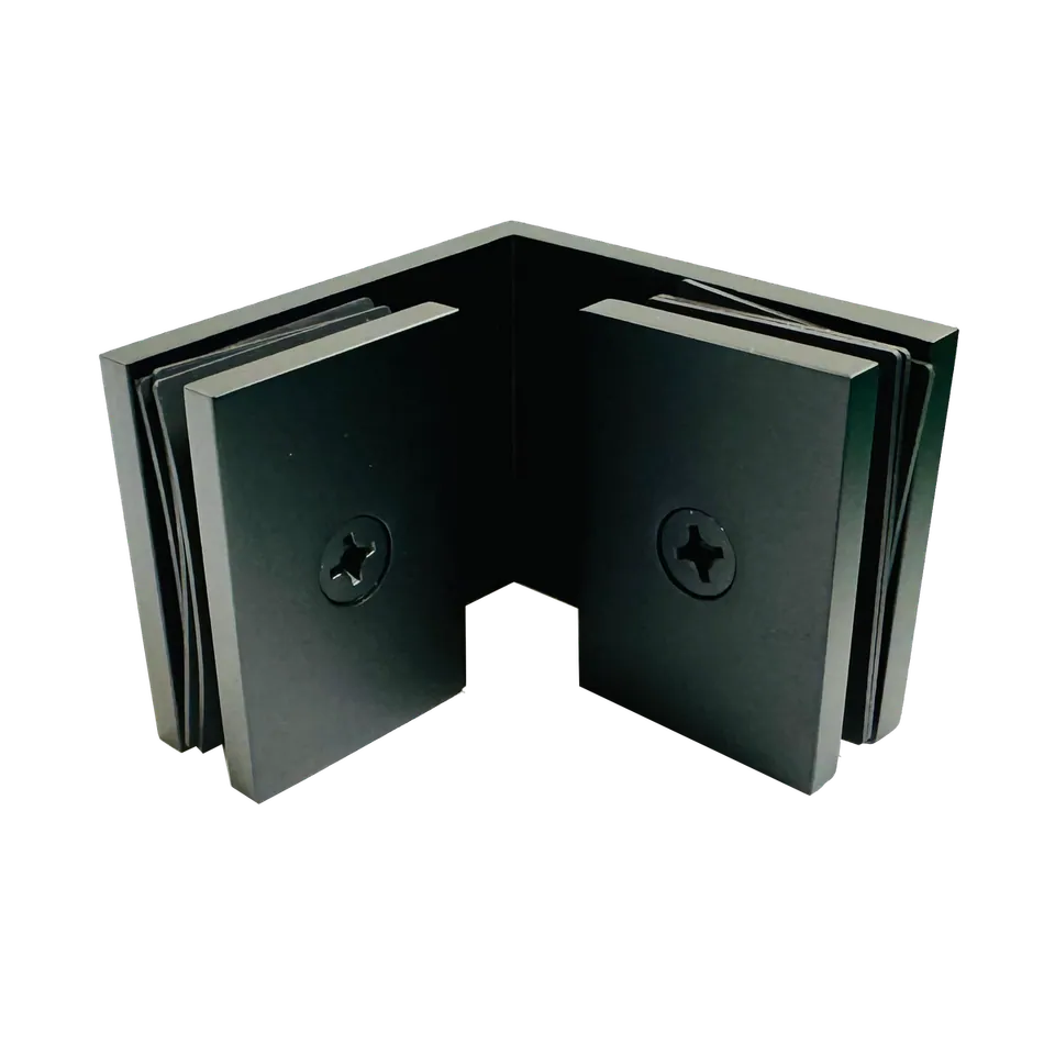 Quadra Glass-to-Glass Clamp 90°, Matte Black