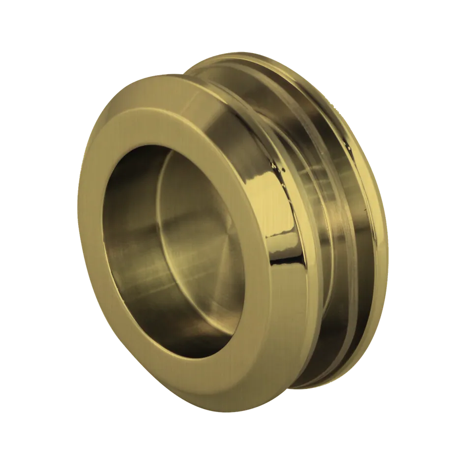 Round Finger Pull, Ø58 mm, Satin Brass