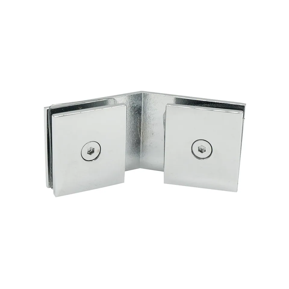 Quadra Glass-to-Glass Clamp 135°, Chrome