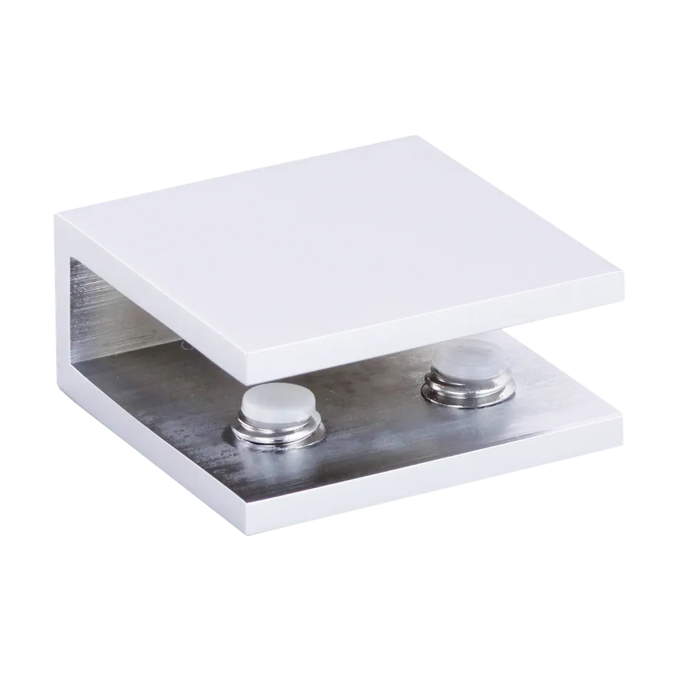 Quadra No-Drill Glass Clamp, 51 × 51 mm, Chrome