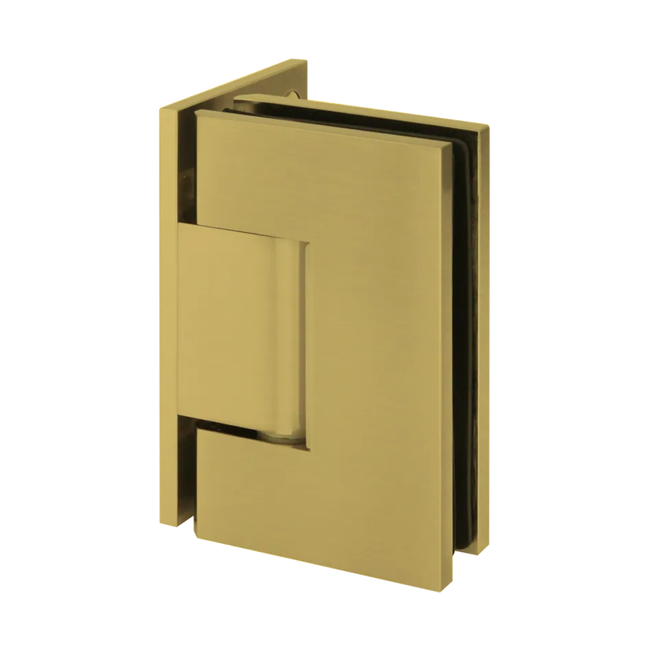 Quadra Hinge, Wall Mount Offset 90°, Satin Brass