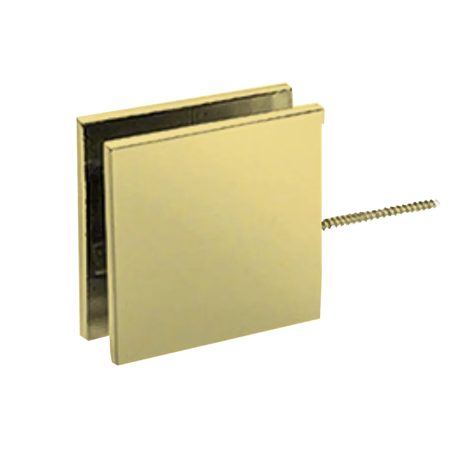 Quadra Wall Mount Clamp, 51 × 51 mm, Satin Brass