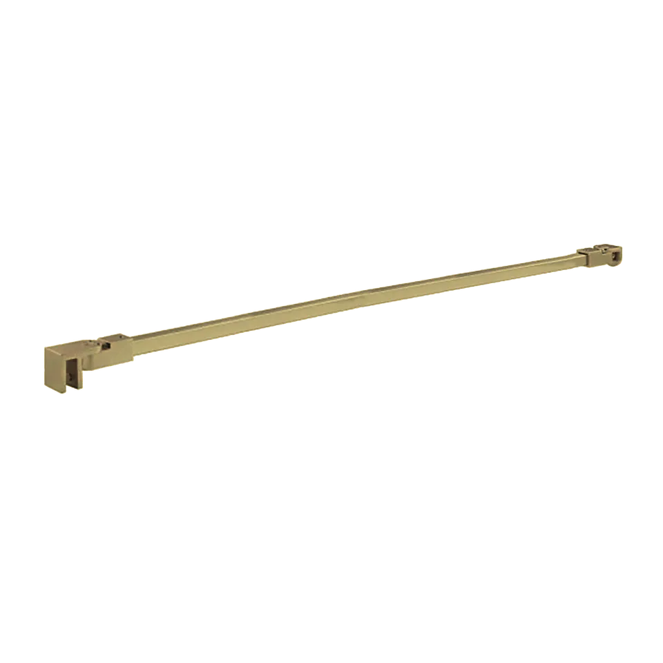 Square Support Bar, Wall-to-Glass 49", Satin Brass