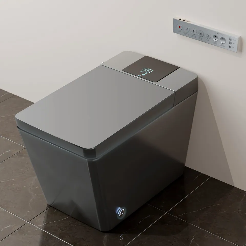 Cube Smart Toilet, Matte Gray