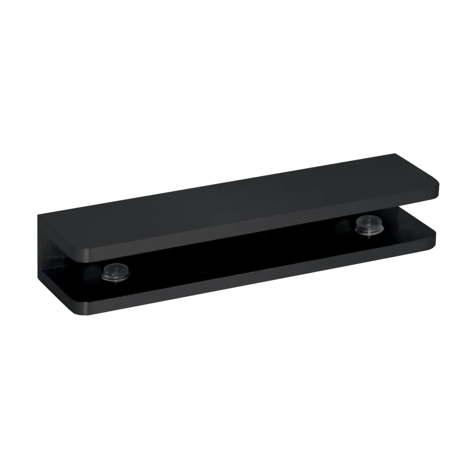 Rectangular Shower Shelf Clamp, Matte Black