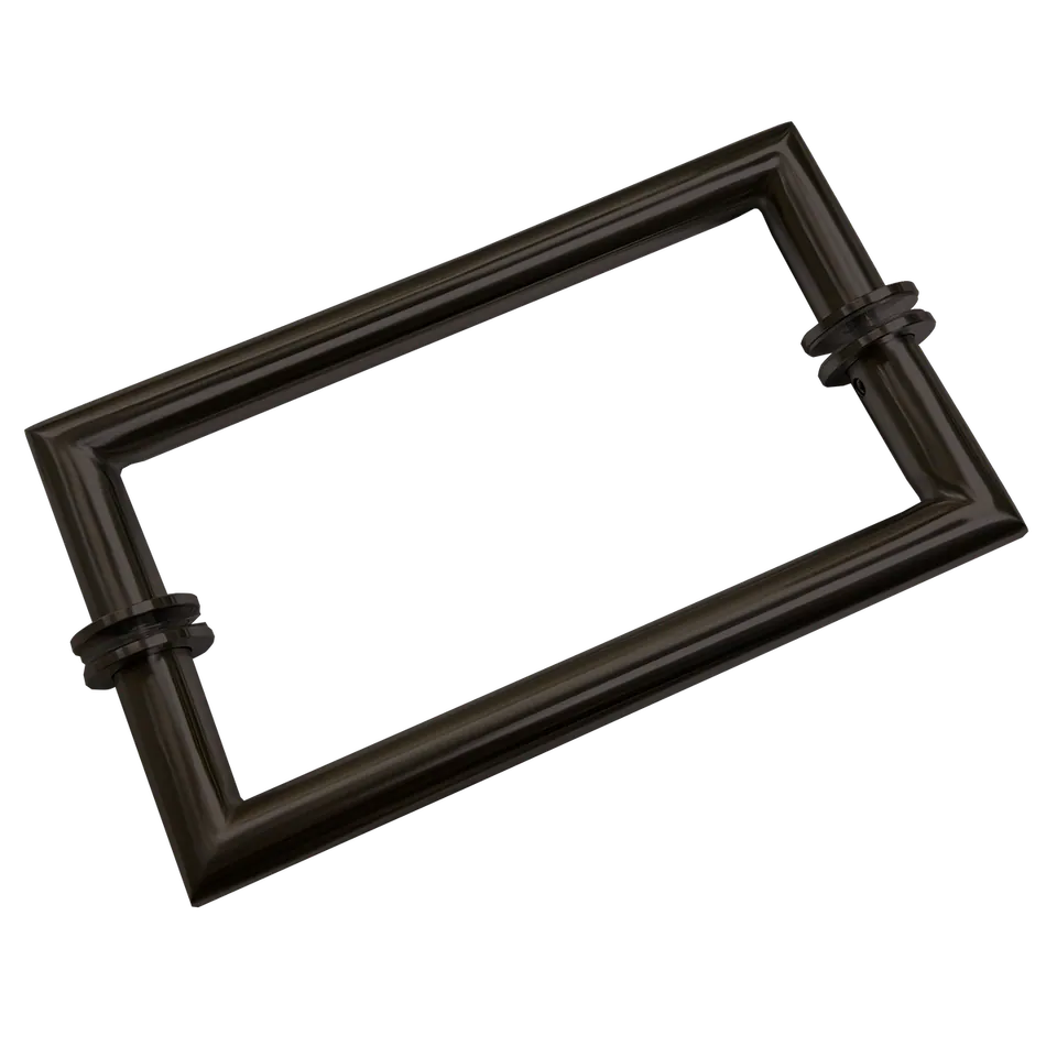 Mitered Round Back-to-Back Handle 8", Matte Black