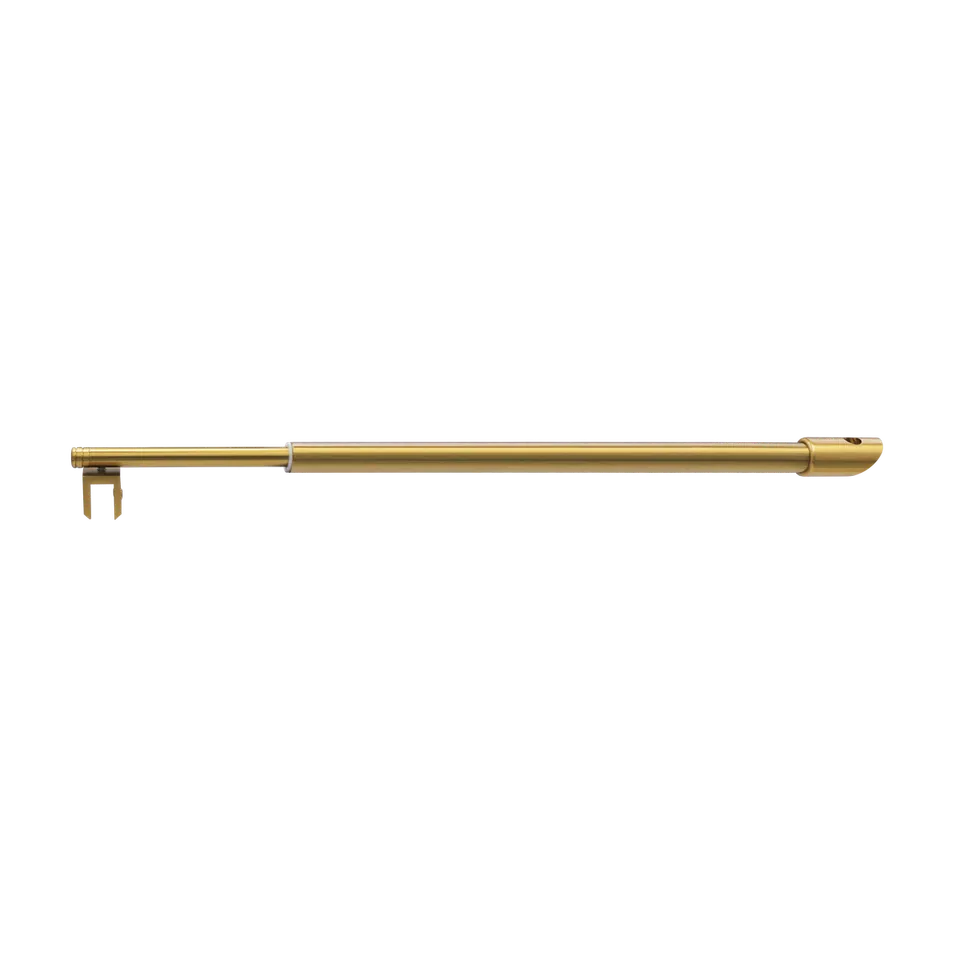 Round Support Bar, Wall-to-Glass 24", Satin Brass