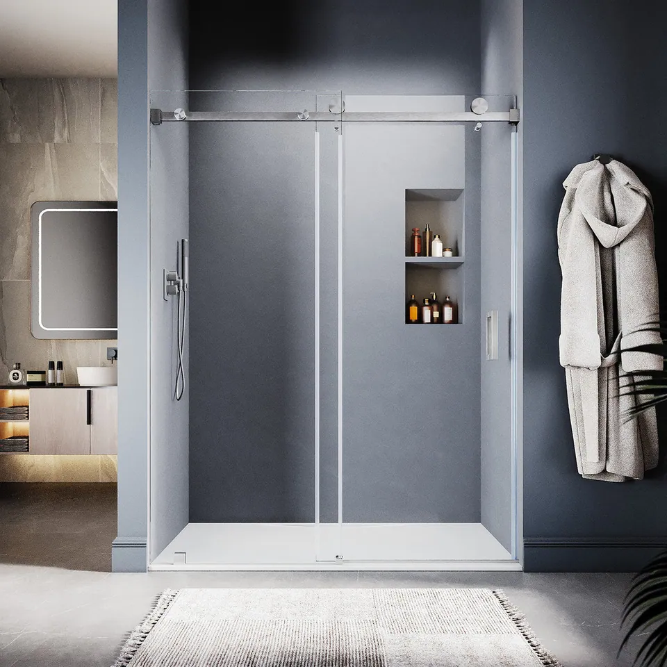 Tide Frameless Sliding Door, 56–60″ W × 76″ H, photo 1