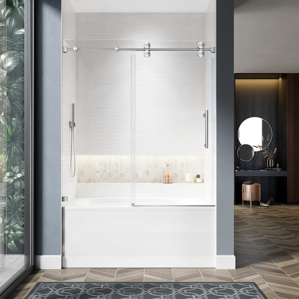 Horizon Frameless Sliding Door, 56–60″ W × 66″ H, photo 1