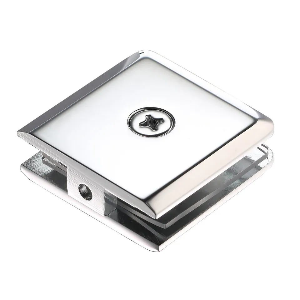 Facet Glass Clamp, 51 × 51 mm, Chrome